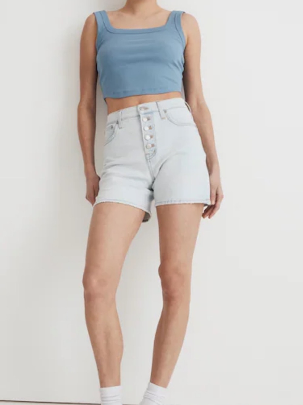 Madewell Perfect Vintage Mid Length Denim Shorts